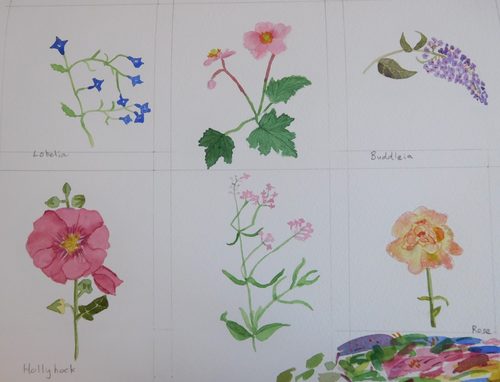 Christine C, cards, watercolour & gouache..